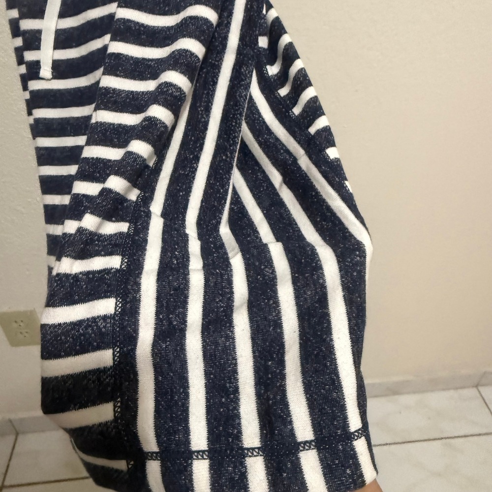 Max Studio Weekend Navy White Striped Cowl Neck Sleeveless Dress Medium 6904R58 - Picture 6 of 11